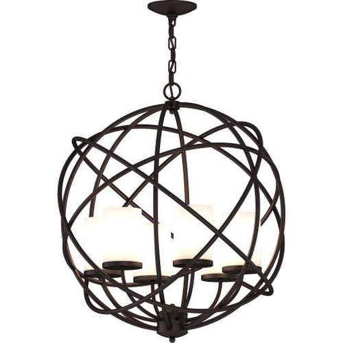  Volume Lighting V3446-79 Indoor Antique Bronze Hanging Nest Chandelier