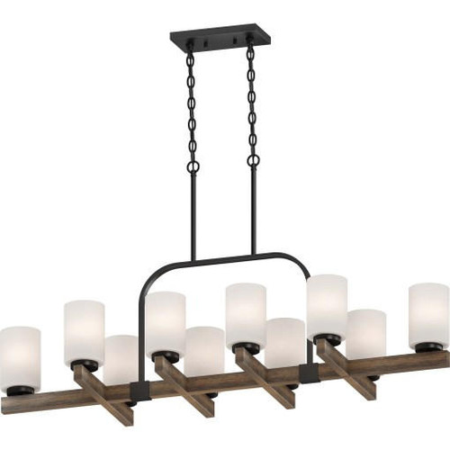  Volume Lighting V4540-84 Indoor Walnut Hanging Chandelier