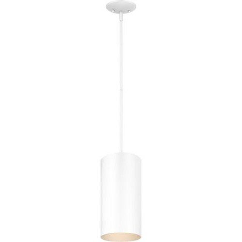 Volume Lighting V9206-6 - White Cylinder Pendant - Downrod