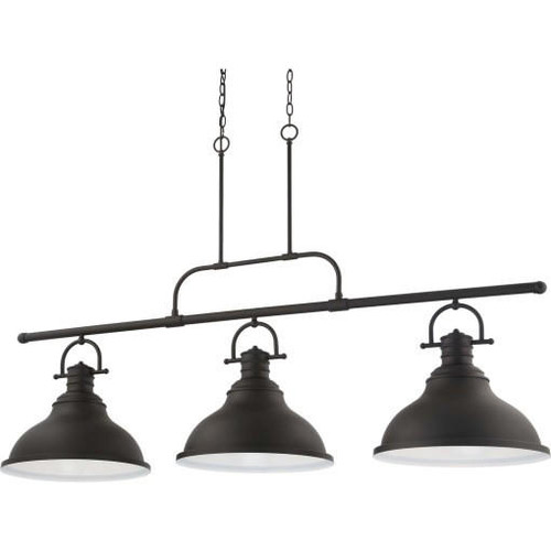 Volume Lighting V1178-65 - 3-Light Foundry Bronze Linear Island Pendant - Metal Shades