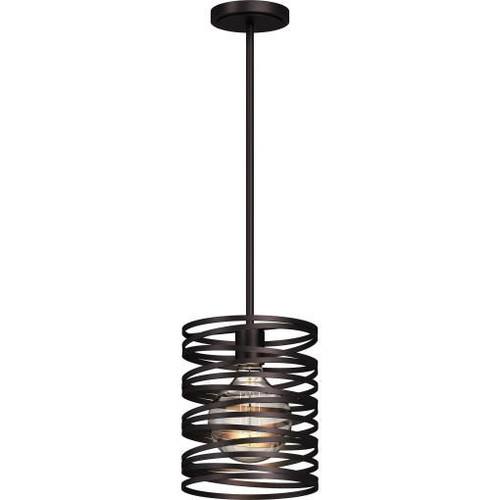 Volume Lighting V2131-79 Antique Bronze Downrod Mini Cylinder Pendant