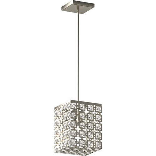  Volume Lighting V5211-33 Brushed Nickel Square Downrod Mini Pendant