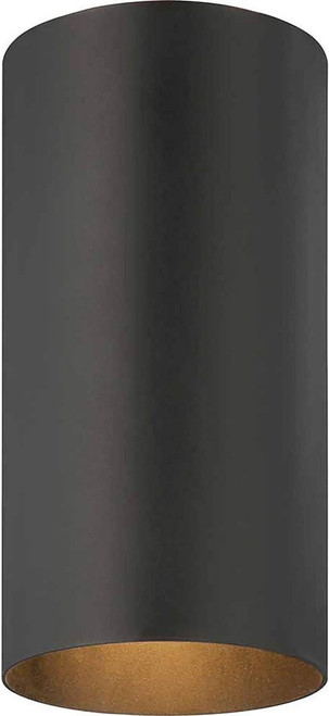 Volume Lighting V9616-5 Black Aluminum Flush-Mount Cylinder