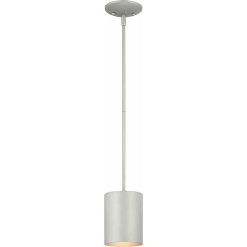 Volume Lighting V9605-20 Silver Gray Aluminum Cylinder Mini Pendant
