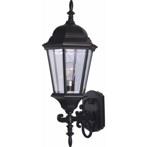 Volume Lighting V8211-5 - Black Outdoor Wall Lantern - Clear Glass
