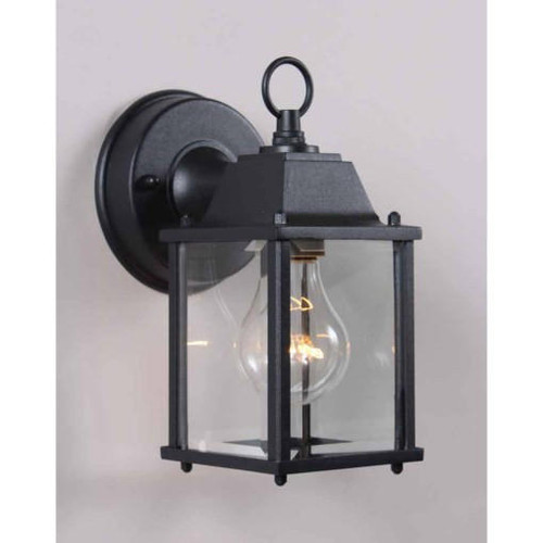 Volume Lighting V8898-5 - Black Outdoor Wall Lantern - Clear Glass