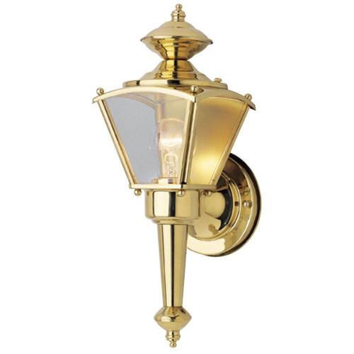 Volume Lighting V9510-2 - 4.75 in Wide Polished Brass Outdoor Wall Lantern - 15 in High