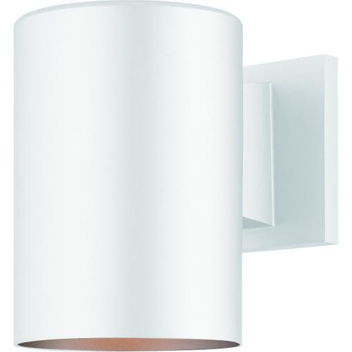 Volume Lighting V9625-6 - White Outdoor Cylinder Wall Light