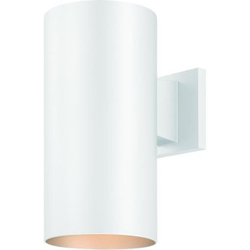 Volume Lighting V9626-6 Outdoor White Cylinder Wall Mount Sconce