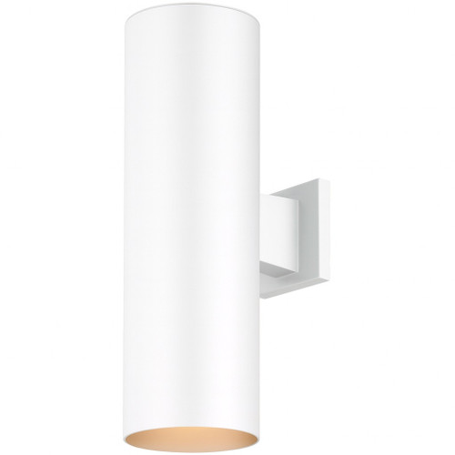 Volume Lighting V9636-6 - 18 in High White Outdoor Up and Down Cylinder Wall Light