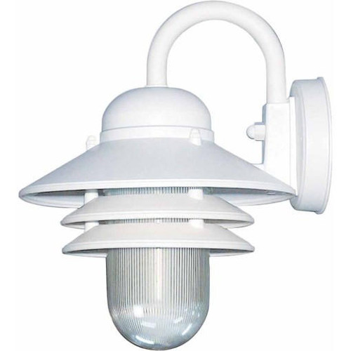 Volume Lighting V9725-6 White Plastic Tiered Outdoor Nautical Wall Lantern