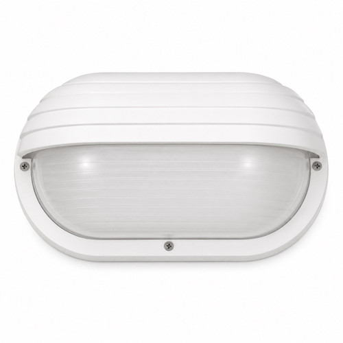 White Eyelid Half Oval Outdoor Nautical Wall Light 