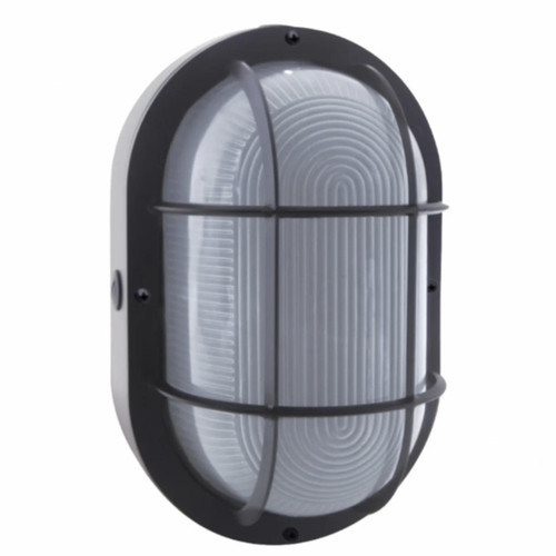  NaturaLED 7024 Black Outdoor Oval Cage Light 