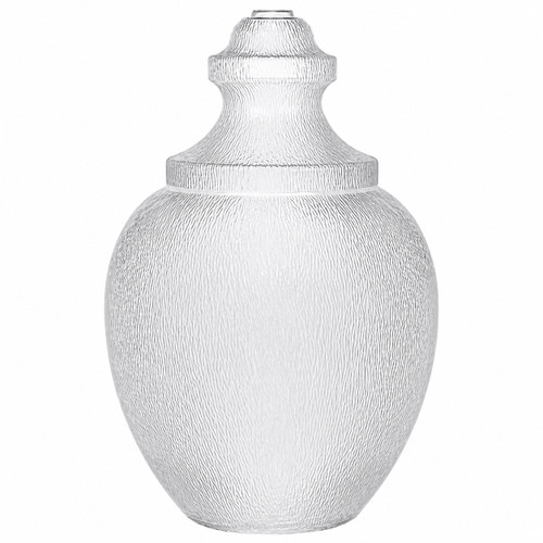 16" Clear Textured Post Top Acorn with 5.25" Neckless Opening 