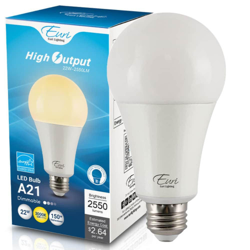 Euri Lighting EA21-22W1000eh – High Output A21 LED Replacement Lamp – 3000K