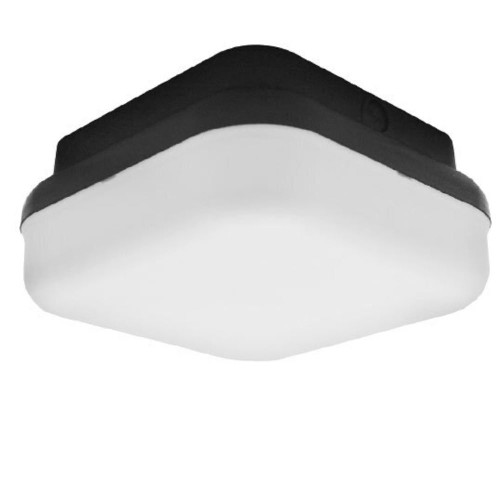 Incon Lighting 13W Integrated LED Outdoor Black Plastic Square Ceiling Light 
