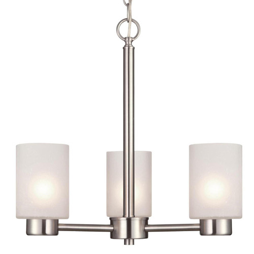 Westinghouse 6227500 - 3-Light Brushed Nickel Chandelier - 18-1/4 in Diameter