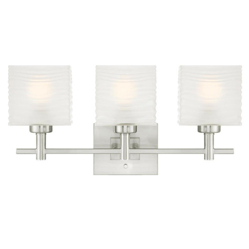 Westinghouse 6304000 - 3-Light Brushed Nickel Vanity Light - 22-1/2 in Wide