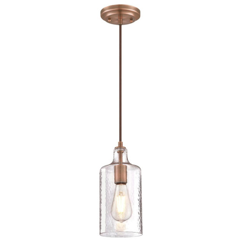 Westinghouse 6371500 - 1-Light Washed Copper Mini Pendant - 5 in Diameter