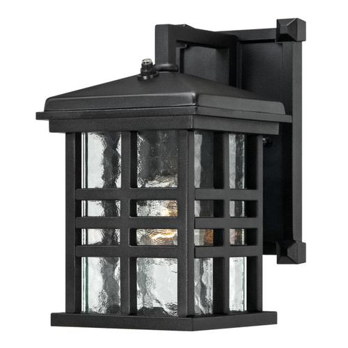 Westinghouse 6204500 - 1-Light Textured Black Outdoor Wall Lantern - Dusk to Dawn - 10 in High