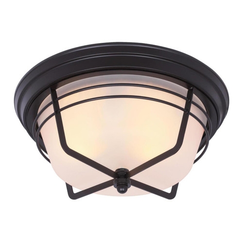 Westinghouse 6230300 - 2-Light Weathered Bronze Outdoor Flush Mount - 12-5/8 in Diameter