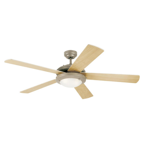 Westinghouse 7234100 - 52 in Brushed Pewter 5-Blade Ceiling Fan with LED Light - Comet