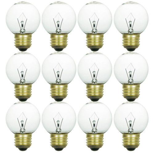Sunlite 40135-SU - 25W Incandescent G16 Globe - 2600K - 12 Pack