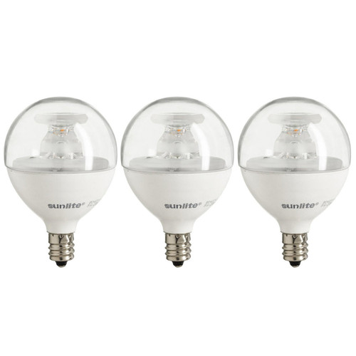 Sunlite 40297-SU G16.5/LED/7W/D/E12/CL/ES/27K/CD/3PK