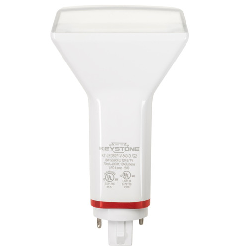 Keystone KT-LED82P-V-840-D /G2 - 8W 2-Pin LED CFL Replacement Lamp - 4000K 