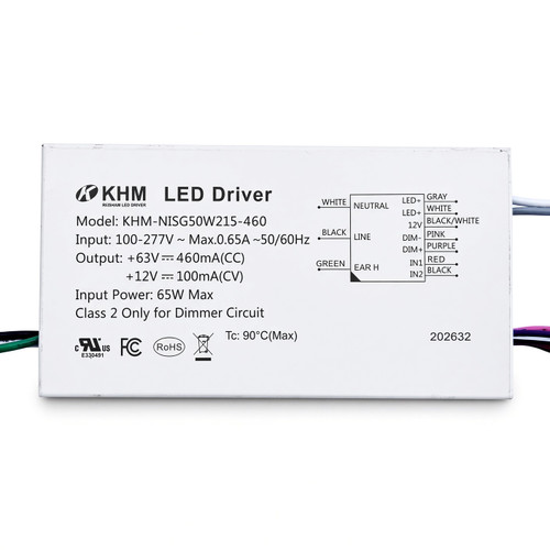KHM-NISG50W21S-460 - 30W Dimmable LED Driver - 120-277V Constant Current Power Supply
