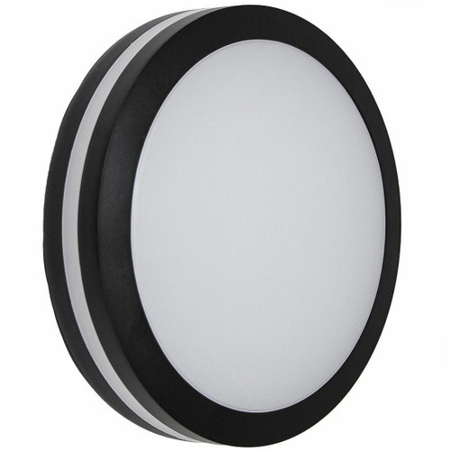 Incon Lighting Modern Round Outdoor LED Bulkhead with Emergency Battery Back Up 