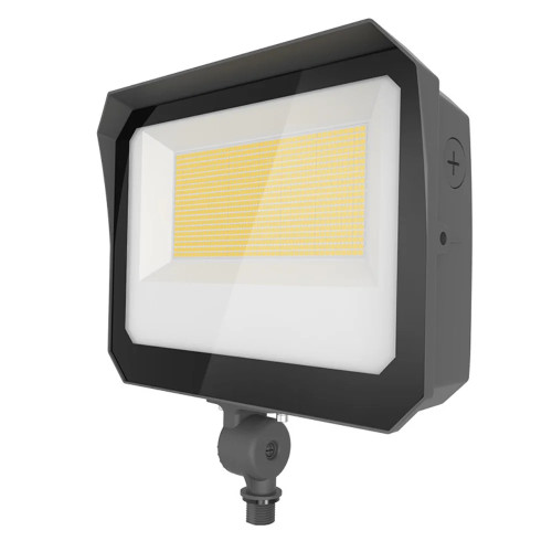 80W Outdoor LED Flood Light – Knuckle Mount – Photocell – CCT Adjustable 