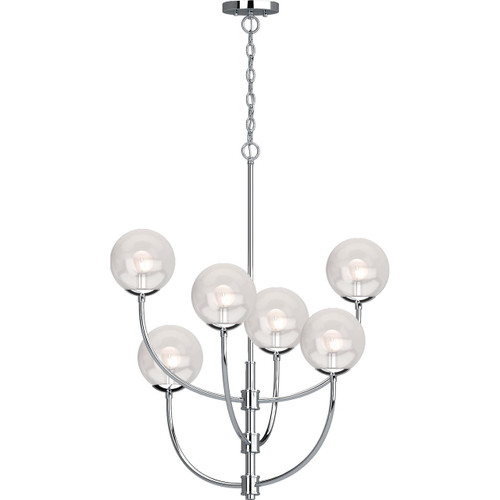 Volume Lighting V2056-3 Indoor Chrome Hanging Chandelier