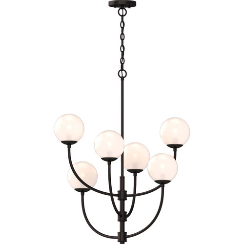 Volume Lighting V2056-65 Indoor Foundry Bronze Hanging Chandelier