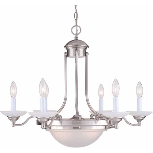  Volume Lighting V2078-33 Indoor Brushed Nickel Chandelier