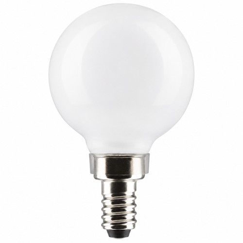 Satco S21212 - 5.5W LED G16.5 White Globe Bulb - 2700K - E12 Base 