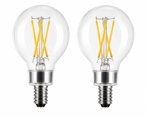 Satco S21813 - 5.5W LED G16.5 Clear Globe - 2700K - 2 Pack 
