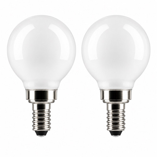 Satco S21814 - 5.5W LED G16.5 White Globe Bulb - 2700K - 2 Pack 