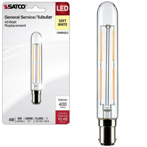 Satco S21861 4T6.5/LED/CL/930/120V/DC/1CD 