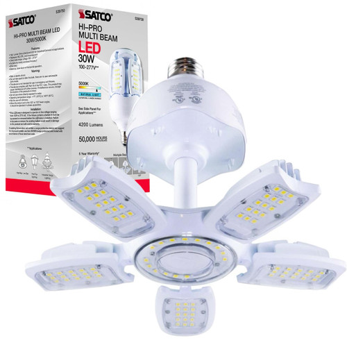 Satco S39750 - 30W LED HID Retrofit Lamp - 5000K - E26 Base 