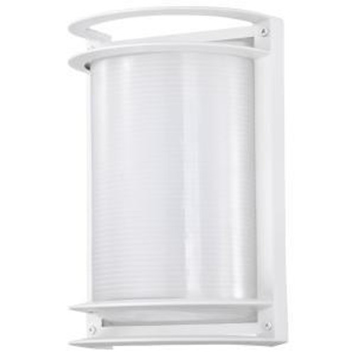  Satco 62-1393 White Wall Mount Light with White Glass 