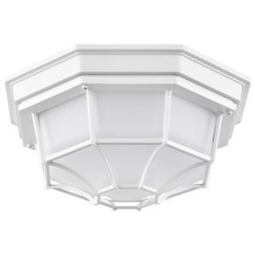  Satco 62-1399 White Ceiling Light with Frosted Glass 