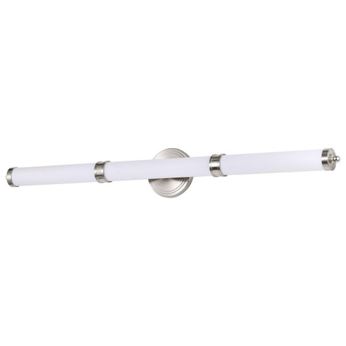  Satco 62-1536 Brushed Nickel Vanity Light with White Acrylic Lens 