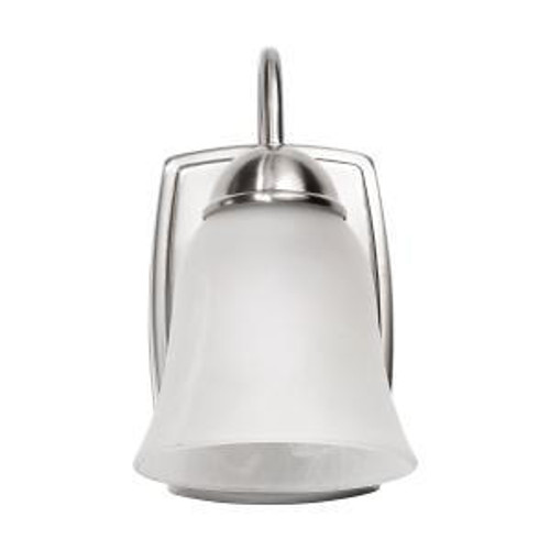  Satco 62-1567 Brushed Nickel Vanity Light with Alabaster Glass 