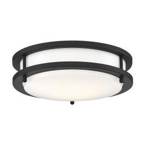  Satco 62-1735 Matte Black Flush-Mount Light 