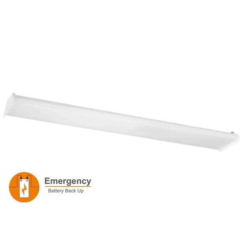 LBS Lighting 4ft LED Emergency Battery Back-up Wrap Ceiling Light 