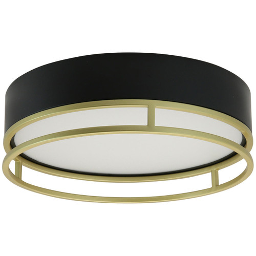  Sunlite 81045-SU 13" Black Gold Round LED Ceiling Light Fixture 