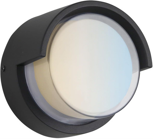  Sunlite 85106-SU Black Round Wall Sconce with Canopy Light Fixture 