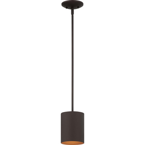 Volume Lighting V9205-79 - Antique Bronze Mini Cylinder Pendant - Downrod