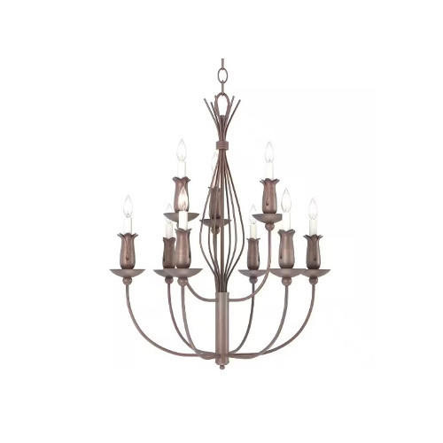 Volume Lighting V7949-22 - Prairie Rock 2-Tier Candle Chandelier